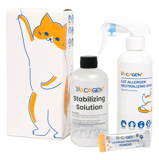 Pacagen Cat Allergen Neutralizing Spray for Humans - Perfect for Home Use, Immediate Results, Easy to Use, and Pet Friendly - A Few Sprays Away from A Clear Day