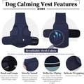 ROZKITCH Breathable Dog Anxiety Jacket, Soft Pet Calming Vest for Fireworks Travel Storms with Adjustable Fit & Ear Prot