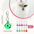 COMNICO 10 pcs Pet Bells for Dog Cat Collar, Metal Round Collar Charms Loud Crisp Sound with Clasps, Kitten Small Animal Pendant Accessories, Christmas Decoration Jingle Bell(Colourful)