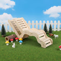 Versatile Hamster Hideout and Exploration Tunnel, Snap-Together Wooden Hamsters Tunnel Burrow with Panoramic Window Hams
