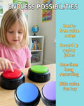 Dog Buttons for Communication, Recordable Button for Dog Starter Training, 30-Second Clear Speech Recording Pet Talking Buttons for Cats and Dogs, Potty Training & Mealtime Signaling (Blue, Colour)