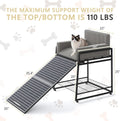 Dog Window Perch with Stairs and Storage,Pet Stairs Ramp with Seat