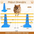 AIHSUMC Dog Agility Hurdle Cone Set, Dog Agility Course Backyard Set with Height Adjustable Crossbar for Rehabilitation & Beginners, Dog Agility Equipment for Obstacle Courses,4 Height Levels (10 Pack