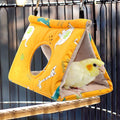 Rypet Bird Bed for Cage Warm Bird Hammock Nest House Large Parrot, Yellow M