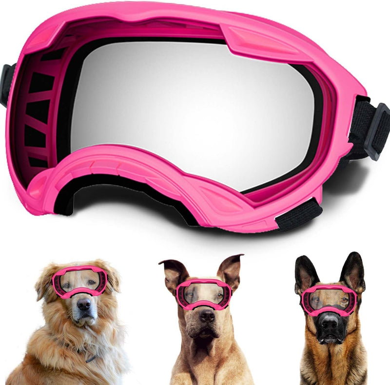 Dog Sunglasses, Dog Goggles with Adjustable Strap UV Protection Winproof Dog Puppy Sunglasses, Suitable for Medium-Large