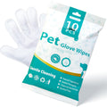 MEDUWEDU [10 Count] No-Rinse Pet Glove Wipes – 5-Finger Design, Coconut Oil & Aloe, Hypoallergenic Grooming Mitts for Dogs & Cats