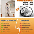 DoggieKit Cat Surgery Recovery Suit, Anti Licking Postoperative Onesie with Roll-Up Design, Soft Breathable Bodysuit Shirt for Female Spay Male Neuter Abdominal Wound Kitten E-Collar Cone Alternative