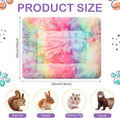 Haull 4 Pcs Waterproof Guinea Pig Bedding Mat, Tie Dyed, 13 x 10