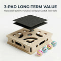 EIODEAR Cat Nail File Scratcher with Sandpaper Pads, 4 Bell Balls