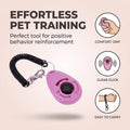 Jinshining 1pc Pink Clicker Easy to Use with Button Dog Training Accessories Strong and Long-Lasting,Training and Behavior Aids