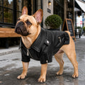 Lovelonglong Cool Dog Leather Jacket, Warm Coats Dogs Windproof Cold Weather Coats for Large Medium Small Dogs, Boston T