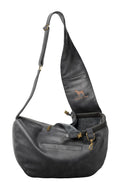 Noah & Paw Dog Sling Carrier for Small Dogs 5-18lb, Dog Sling for Small Dogs and Cats, Dog Carrier with Adjustable Padded Strap, Vegan Leather Lined with Fur, 3X Safety Features, Machine Washable