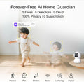 CINMOORE 5G Security Camera Indoor, 3K Pet/Dog Camera with Speaker/Phone App, PTZ WiFi Baby Monitor Cameras for Home Security, 0-Glow Night Vision 2-Way Talk, AI Tracking Facial Recognition Time Lapse
