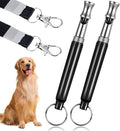 2 Pack Dog Whistle, Ultrasonic Silent Dog Whistle to Stop Barking, Adjustable Pitch & Wide Frequency for Effective Bark 