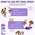 Egmsic Pet Oral Spray, Pet Dental Care Spray, Teeth Cleaning Spray for Dogs and Cats, No Brushing, Easy to Use(2Pcs)