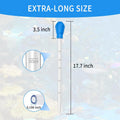 17.7 in 1 Pc Long Pipette for Fish Tank Coral Food Feeder Long Syringe Reef Coral Food Spot Feeder Tube for Reef Aquatic