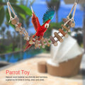 Joyzan Rope Ladder Bird Toy, Wood Stairs Climbing Activity Attachment Natural Wooden Step Swing Hanging Chewing Pet Bridge Cage Birdcage Lovebirds Rodent Parakeet Parrot Cockatiel Gecko Hermit Crab
