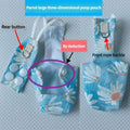 Snap-Closure Parrot Diapers with Adjustable Leash - Washable Bird Flight Suits for Cockatiels, Sun Conures & Quaker Parr