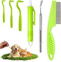 Tick Removal Tool Kit, 6-in-1 Pet Tick Remover for Dogs, Cats and Horses