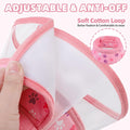 PUPTECK Cat Cone Collar Soft for Neck, Pet Recovery Collar to Stop Licking After Surgery, Adjustable Elizabethan Pet Collar for Small Medium Cats Kittens, Pink M