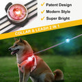 Tubasion 2-Pack Dog Lights for Night Walking, Upgraded 8 Modes Rechargeable Dog Collar Lights for Nighttime Clip On, IPX
