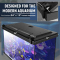 LED Aquarium Hood, Colored Lights, Fits 24" Framed Aquariums, Black