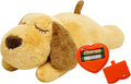 HonourHope Dog Heartbeat Toy (Dog Yellow, Medium) - Plush Pet Calming Toy with Simulated Heartbeat and Heat for Anxiety 