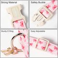 DOGWONG Cute Bowtie Printed Collar for Small Medium Large Dogs - Pink Dog Collar for Girl Female Dogs,S