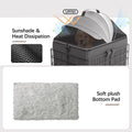 YEEGO DIRECT Dog Bike Basket for Rear Rack, 2-in-1 Pet Carrier & Cargo Basket, Detachable Dog Carrier for Bicycle with S