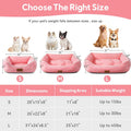 Cat Dog Bed for Pets, Rectangle Pet Bed Gift for Puppy and Kitten, Machine Washable Calming Fluffy Pet Couch Sofa for Indoor Outdoor, Portable Soft Cat Bed with Non-Slip Bottom (Small, Pink)