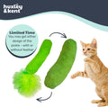 Huxley & Kent Plush Cat Toy - Interactive Catnip Toy for Cats & Kittens - Soft with Crinkle & Catnip - Fun Indoor Play - Pickle
