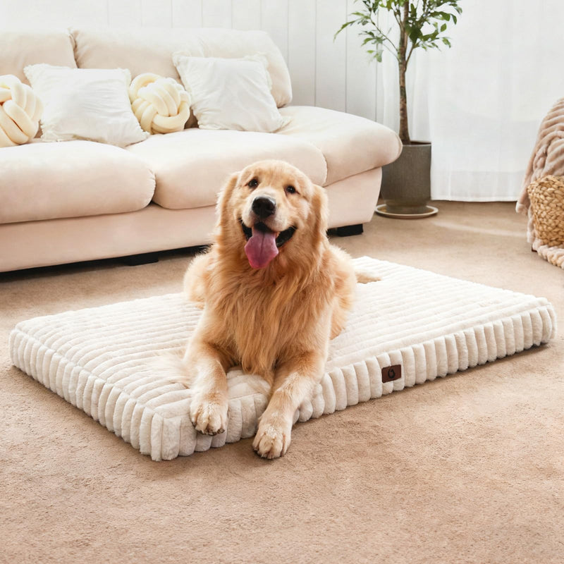 Cozila Dog Beds for Large Sized Dog, Orthopedic Pet Bed with Waterproof Lining, Soft Short Plush Surface & Egg Crate Foam, Machine Washable Pet Bed with Removable Cover & Anti Slip Bottom