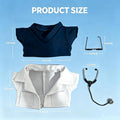 7 Inch Desk Goose Outfits Doctor Nurse Desk Goose Clothes Accessories with Doctor Uniform,Scrubs,Stethoscope & Glasses,D