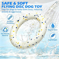 2 Pack Dog Ring Toys for Outdoor Play, Durable Soft Flying Disc for Throwing Catching Grabbing, Water Floating Dog Frisb