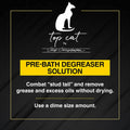 Chris Christensen Top Cat Pre-Bath Degreaser Solution for Cats, Groom Like a Professional, Removes Excess Oils, Made in 