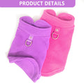 2 Pieces Fleece Dog Sweater Vest Winter Warm Dog Clothes for Small Dogs Male Female Fall Pullover Puppy Clothes with D-R