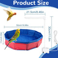 Extra-Large Bird Automatic Bath Shower, Portable Bird Bathtub with Pump