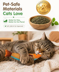 Cat Tunnel Bed with 2 Catnip Fish Toys, Interactive Cat Toys, Dark Grey