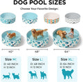 furrybaby Dog Pool Heavy-Duty Non-Slip Portable Foldable Stylish Patterned