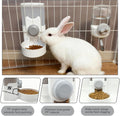 Rabbit Gravity Feeder Waterer Set Automatic Guinea Pig Food Water Dispenser Food Water Bowl Feeding Station for Puppy Ki