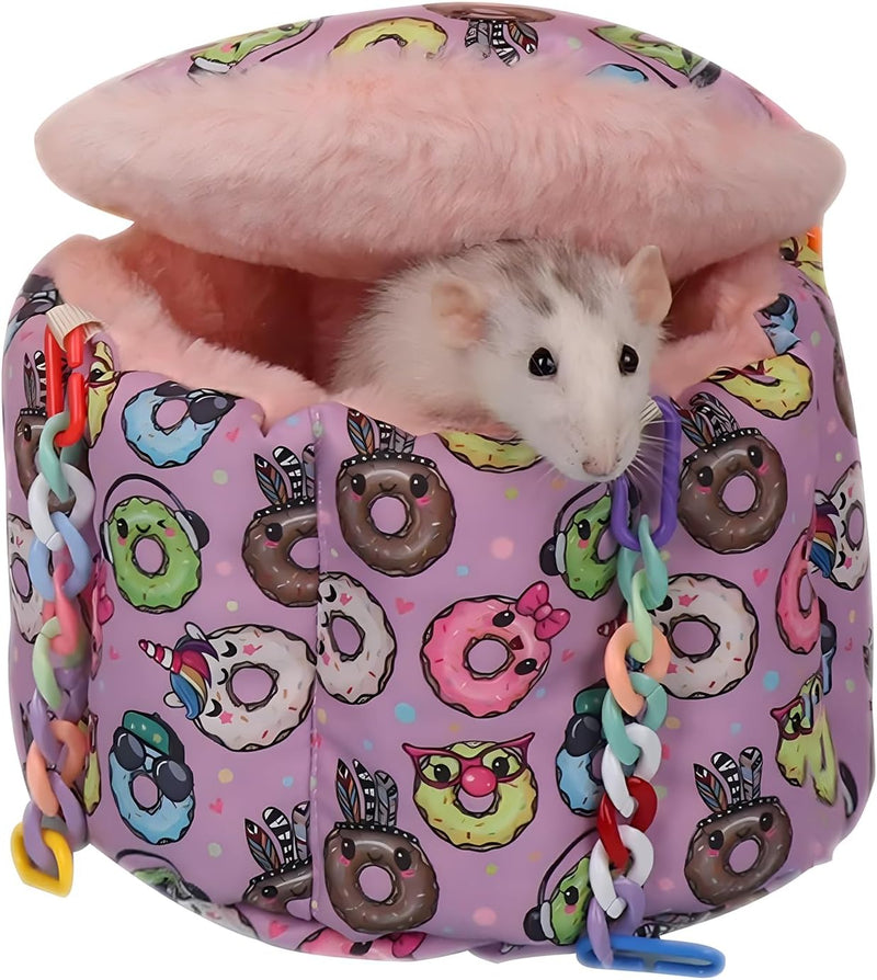 Rat Hammock for Cage, Warm Sleeping Nest Bed with Privacy Cover
