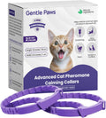 Gentle Paws 60-Day Cat Calming Collar (2-Pack) | for Stress, Fighting, Spraying, Pee Accidents, Anxiety & Aggression | L