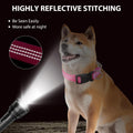 Yunleparks Martingale Dog Collar with Quick Release Buckle Steel Chain No Pull Training Reflective Collar for Medium Large Dogs(Pink, Medium)