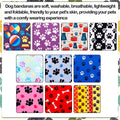 JpGdn 50PCS Big Dog Bandanas Large Breed XL Bulk Paw Bone Print Pet Big Bandanas Kerchief Triangle Bibs Head Scarves Scarfs Selvedge Sewing Stitching Edge Hemming Stitch Seam for Grooming Costume
