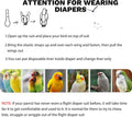 QBLEEV Bird Diaper Flight Suite, Reusable Parrot Nappy Cockatiel Clothes