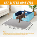 ondware Cat Litter Mat 24 x 15 in, Double Layer, Waterproof, Gray