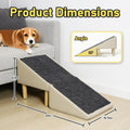 Split Ottoman Dog Ramp for Couch & Bed, 2-in-1 Foldable Dog Stairs with Non-Slip Surface, Solid Wood Pet Ramp for Small 