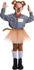 Zhanmai 5 Pcs Carnival Animal Costume Kid Bear Puppy Dog Pup Kangaroo with Tutu Ear Headband Bowtie Tail Paws for Boys G