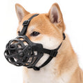 Hipypaw Dog Muzzle: Basket Silicone Dog Muzzles - Prevent Biting, Chewing and Scavenging - Allow Drinking - Adjustable Muzzles Medium Large Sized Dogs - Soft, Lightweight, Breathable (L, Black)