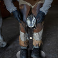 Zonon Farrier Horse Hoof Stand, Black, Metal Round Base